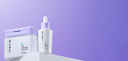 Berrisom skincare products on a purple background
